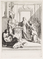 KG 12190
          <br/>
          Illustratie van Manuscript Terentius (Bibliothèque du Roi, Paris). Offerscène bij Juno standbeeld.
          <br/>
          <em>Picart, Bernard (1673-1733) - attr.</em>